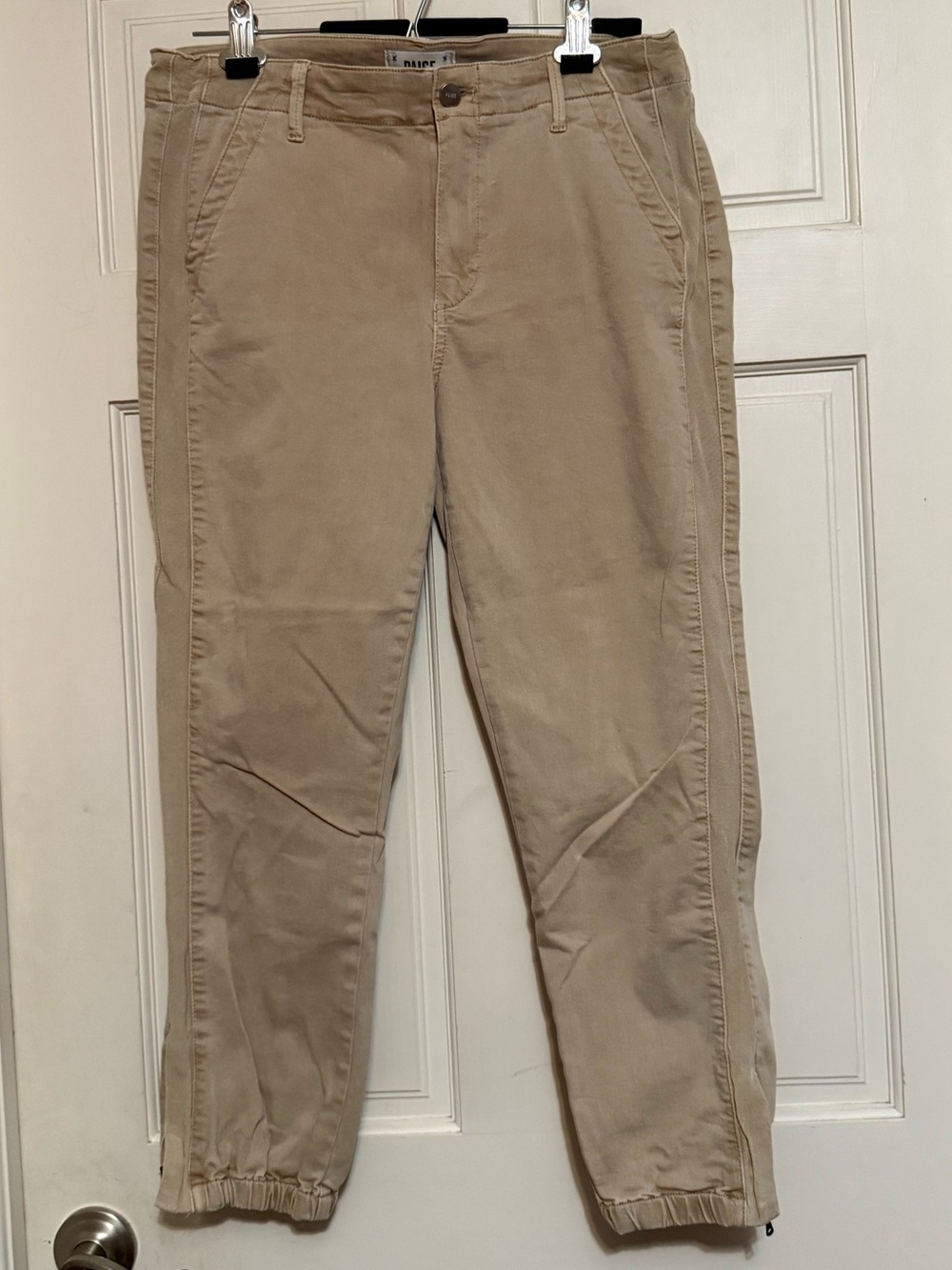 PAIGE Mayslie Tan Chino Jogger Pants